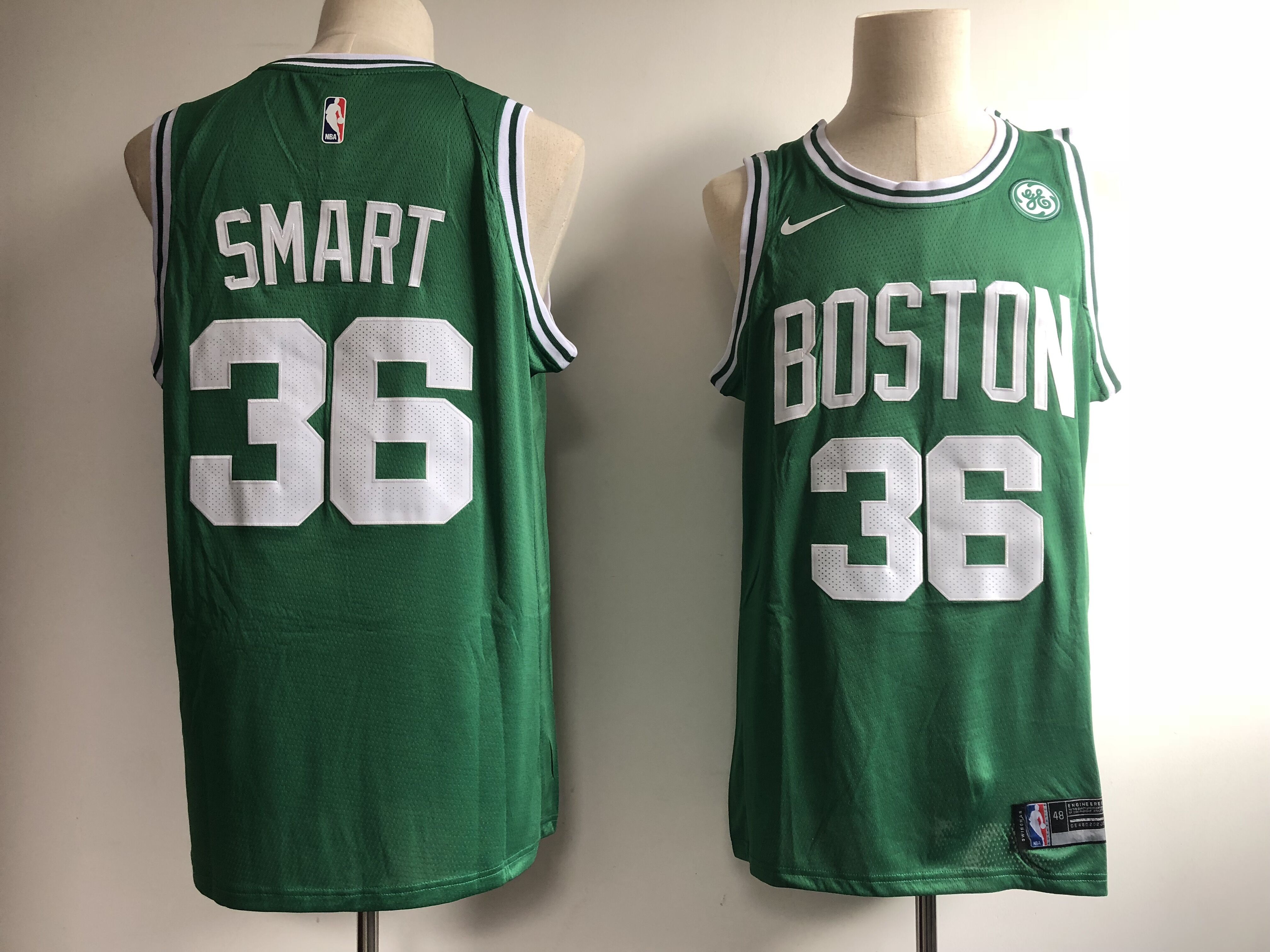 Men Boston Celtics 36 Smart Green Game Nike NBA Jerseys